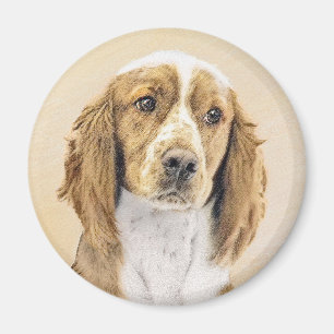 Íman Welsh Springer Spaniel Painting - Arte Original De