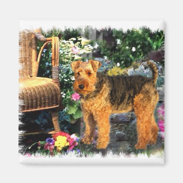 Íman Welsh Terrier Art Gifts (Frente)