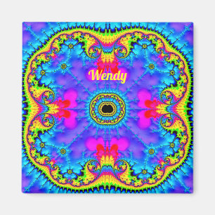 Íman WENDY ~ 3D Design Fractal Fluoro Shades Magnet