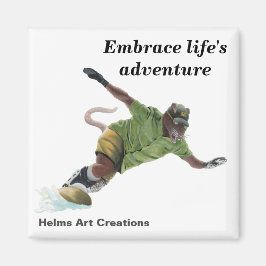 Íman Wererat Snowboarder Sport Fantasy Button Magnet