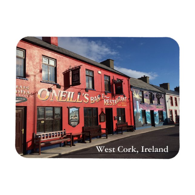 Íman West Cork, Irish Pubs, Ireland Magnet (Horizontal)