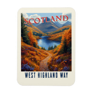 Íman West Highland Way Scotland Vintage Hiking Viagem