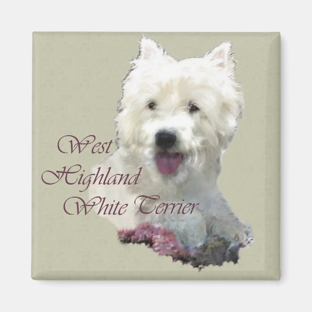 Íman West Highland White Terrier Art (Frente)