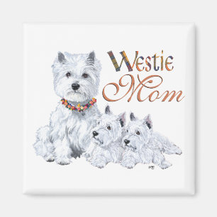 Íman West Highland White Terrier Mãe e Pups