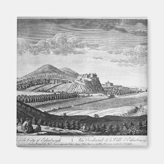 Íman West View of the City of Edimburgo, 1753 (Frente)