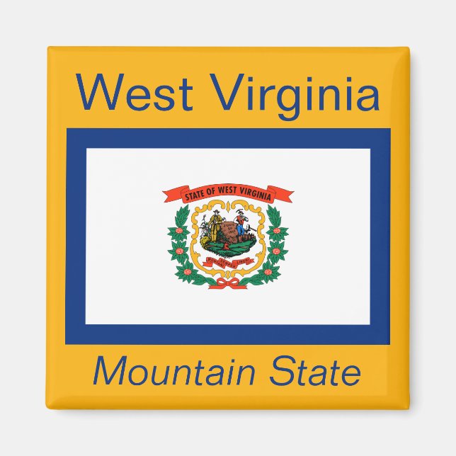 Íman West Virginia Flag Magnet (Frente)