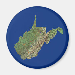 Íman West Virginia Map Magnet