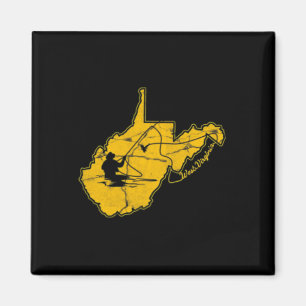Íman West Virginia Mountain Dourado E Blue Fly Fisherie