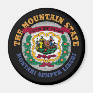 ÍMAN WEST VIRGINIA MOUNTAIN STATE FLAG MAGNET