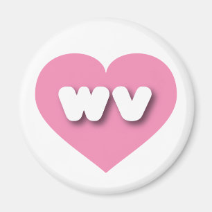 Íman West Virginia Pink Heart - amor