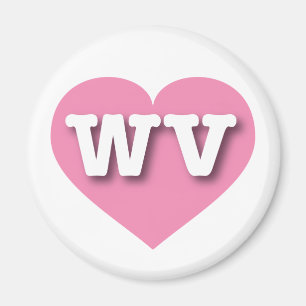 Íman West Virginia Pink Heart - Big Love