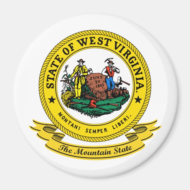 Íman West Virginia Seal (Frente)