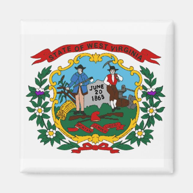 Íman West Virginia State Flag Magnet (Frente)