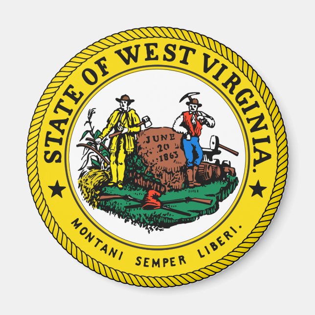Íman West Virginia State Seal Magnet (Frente)