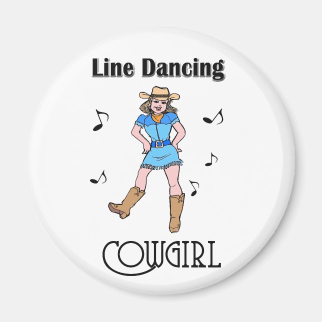 Íman Western "Line Dancing Cowgirl" (Frente)