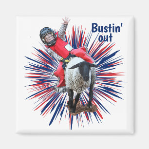 Íman Western Rodeo Cowboy Cowboy Mutton Busting