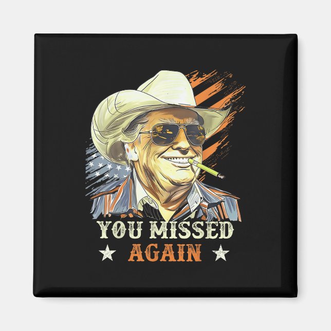Íman Western Trump Cowboy Que Perdeste Novamente Engraç (Frente)
