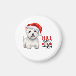 Íman Westie Christmas Magnet