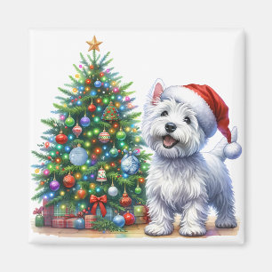 Íman Westie Christmas Tree Magnet