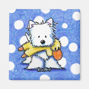 Íman Westie Com Magneta De Pato De Brinquedo