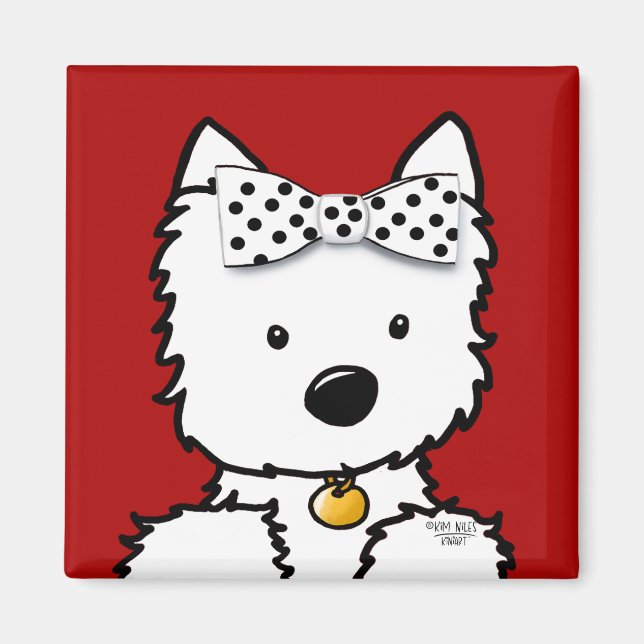 Íman Westie Girl (Frente)
