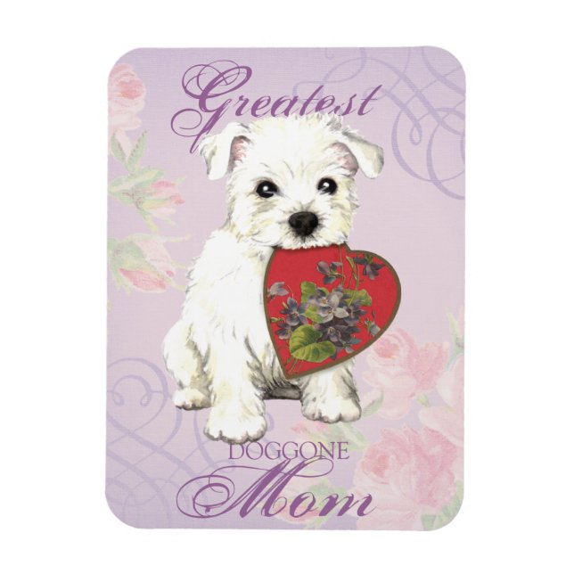 Íman Westie Heart Mãe (Vertical)