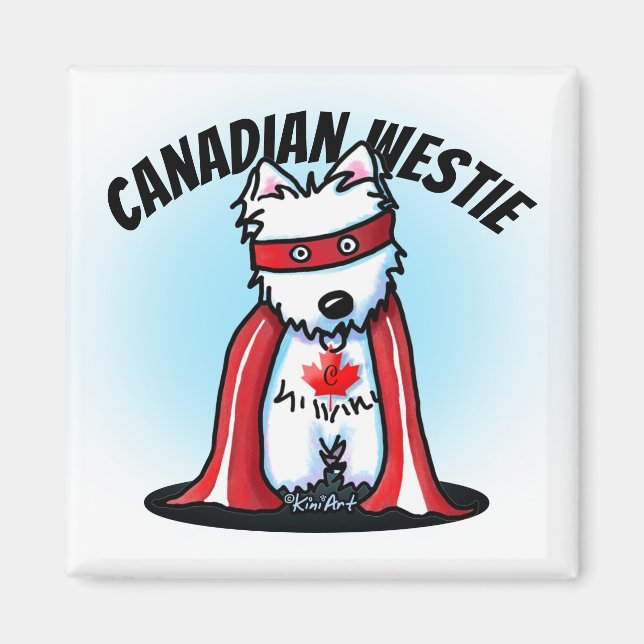 Íman Westie Magnet canadense (Frente)