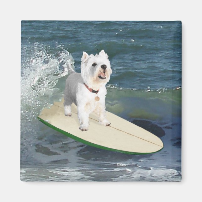 Íman Westie Surfista (Frente)