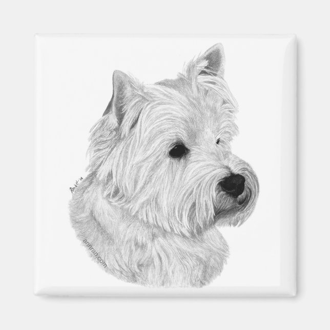 Íman Westie Terrier Magnet (Frente)