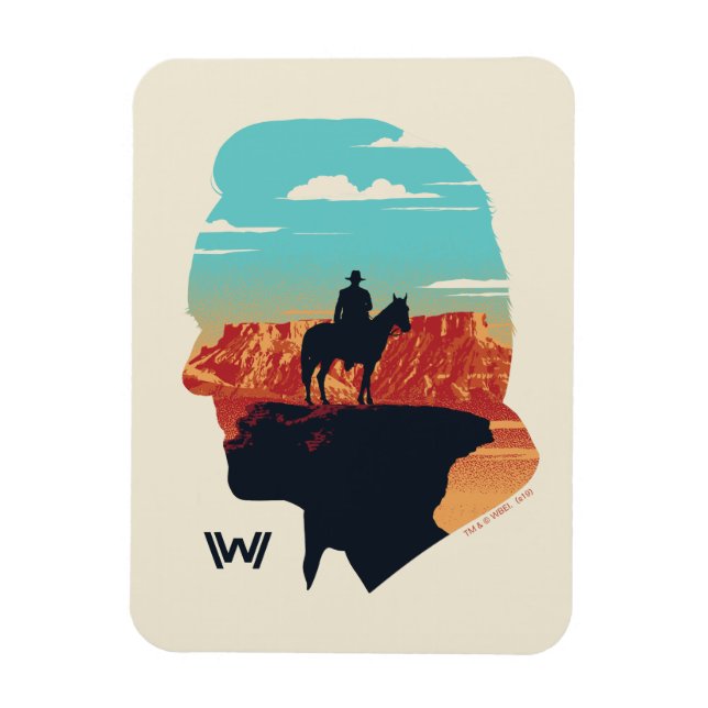 Íman Westworld | Ford Silhouette Of Man in Black (Vertical)