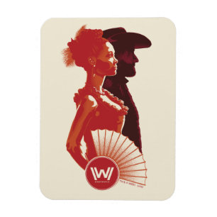 Íman Westworld   Maeve & retrato do estêncil de Hector