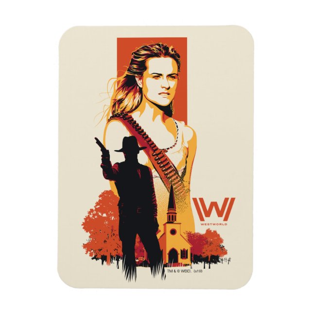 Íman Westworld | Wyatt & Man em preto na Igreja Branca (Vertical)