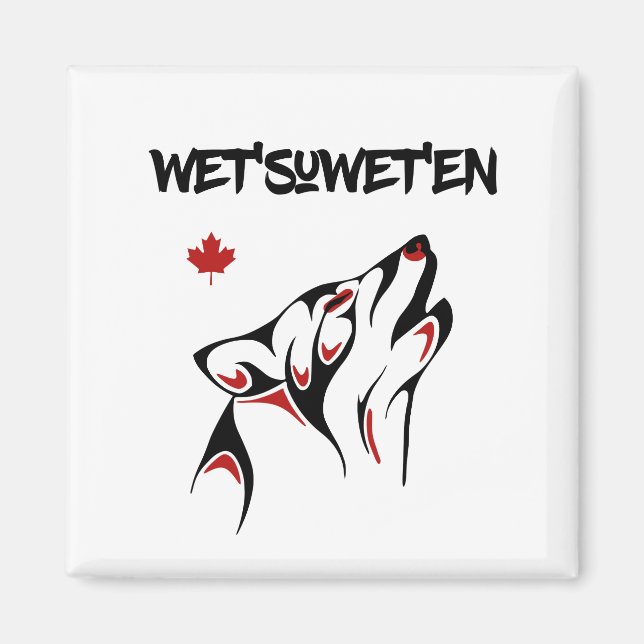 Íman Wet'suwet en Howling Wolf Haida Style Tattoo Color (Frente)