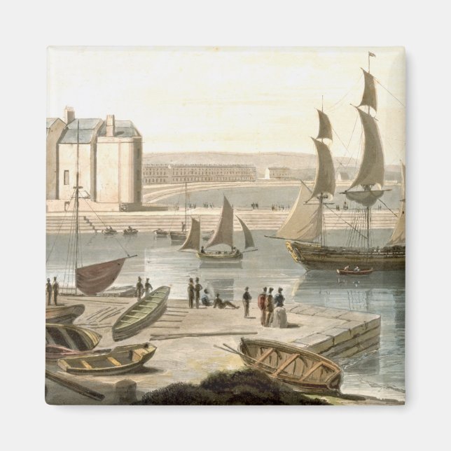 Íman Weymouth Harbor, de "A Voyage Around Excelente Bri (Frente)