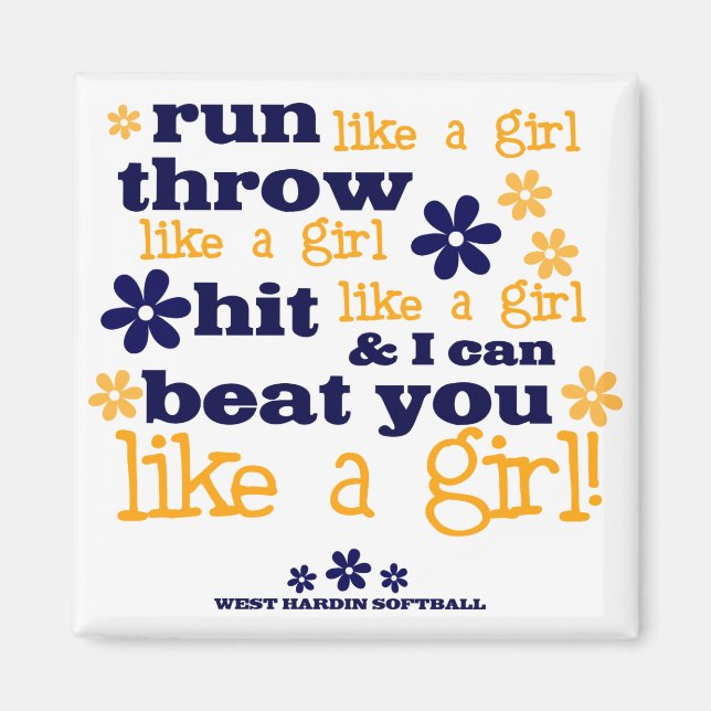 Íman WH Softball Como Uma Rapariga (Frente)