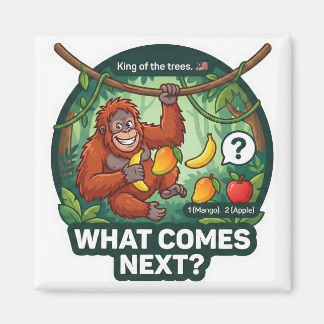 Íman What Comes Next? Orangutan Pattern Logic Game (Frente)