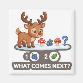 Íman What Comes Next? Reindeer Pattern Learning Magnet