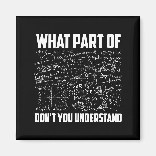 Íman What Part Of Dont You Understand Math Teacher  (Frente)