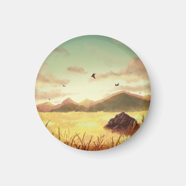 Íman Wheat fields at sunrise (Frente)