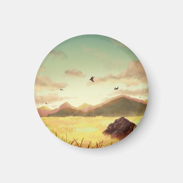 Íman Wheat fields at sunrise (Frente)