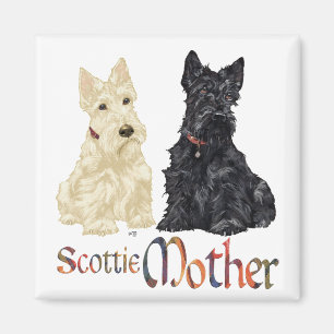 Íman Wheaten & Black Scotties Dia das Mães