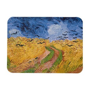 Íman Wheatfield com corvos, 1890 de Vincent van Gogh