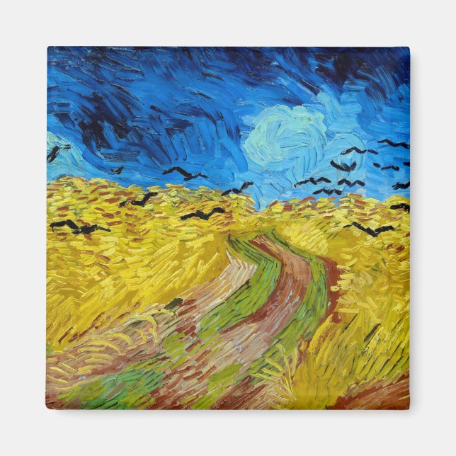 Íman Wheatfield com Crows, Van Gogh (Frente)