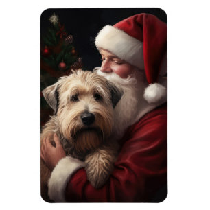 Íman Wheaton Terrier com Papai Noel Natal Festivo