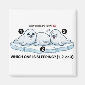 Íman Which One Is Sleeping? – Baby Seal Learning Magnet