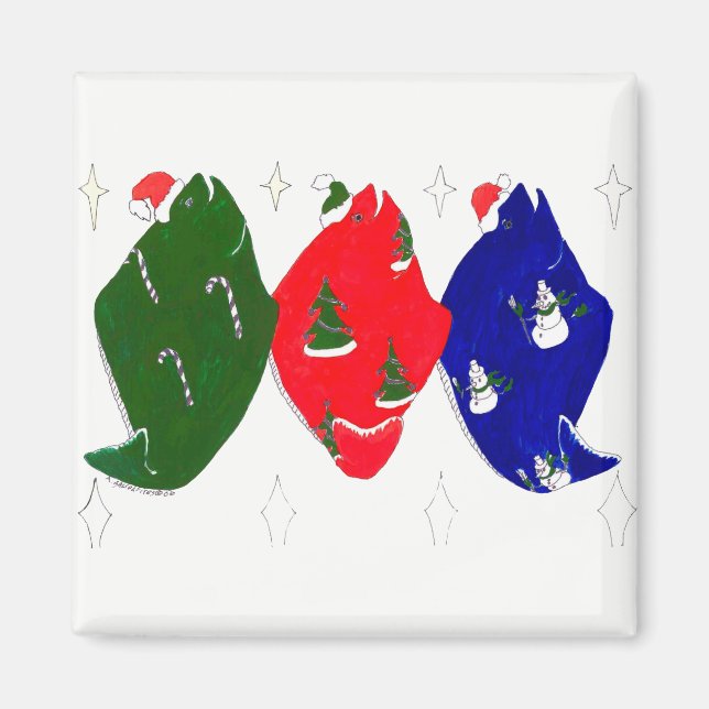 Íman Whimsic Decorative Alaska Natal Halibut (Frente)