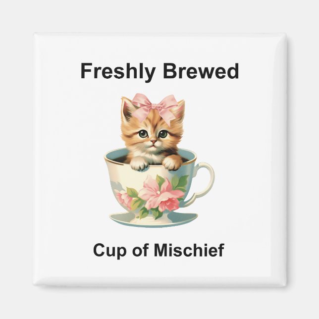 Íman Whimsical Cat (Frente)