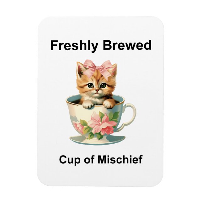 Íman Whimsical Cat (Vertical)