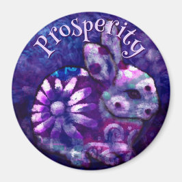 Íman Whimsical Floral Bunny Rabbit Personalized