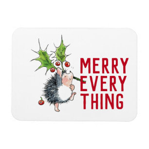 Íman Whimsical Hedgehog Merry Everything Christmas